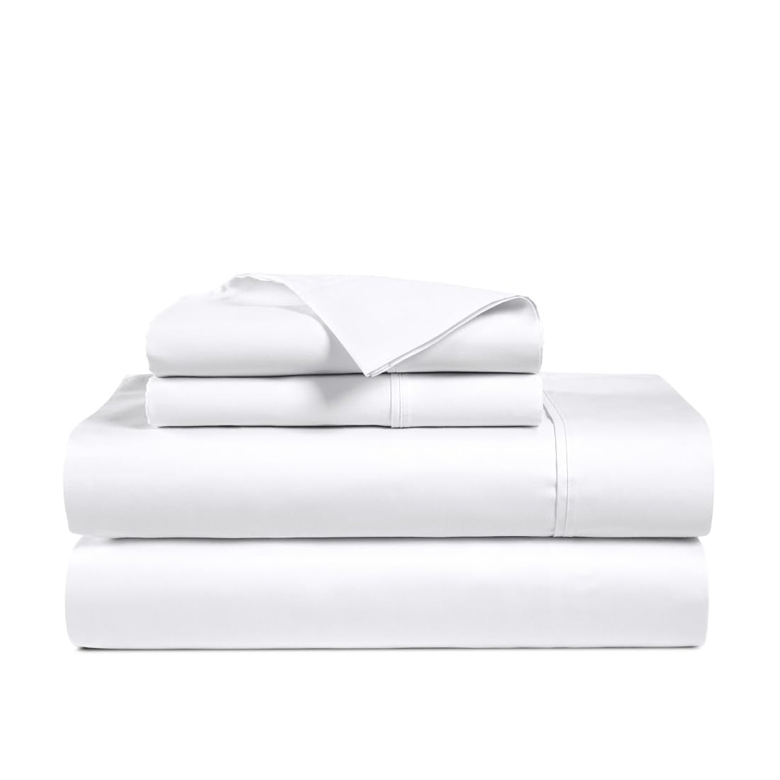 Minor Monkey 1000 Thread Count Egyptian Cotton Sheets Queen Size White 4 Piece Bed Sheets For Queen Size Bed Soft Breathable Lux