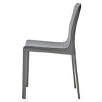 New Pacific Direct Gervin Recycled Leather Chair,Anthracite Legs,Anthracite Gray,Set Of 2