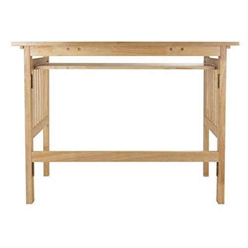 Ergode Mission Foldable Desk - Natural Wood Finish | Spacious 40' W x 20' D Desktop | Portable & Durable | Keyboard Tray | Easy Assembly | Supports up to 50 lbs. | Compact & Lightweight