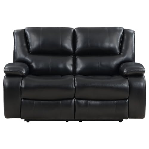 Coaster Home Furnishings Camila Upholstered Motion Reclining Loveseat Black