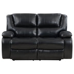 Coaster Home Furnishings Camila Upholstered Motion Reclining Loveseat Black
