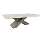 Kosas Home Durant Transitional Wood Coffee Table in Antique White/Corsican Gray