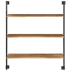 Vidaxl Wall Shelf 37''X13.7''X44.4'' Solid Acacia Wood