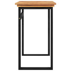 vidaXL 39.4 Solid Teak Wood Desk - Black Computer Writing Study Office Table