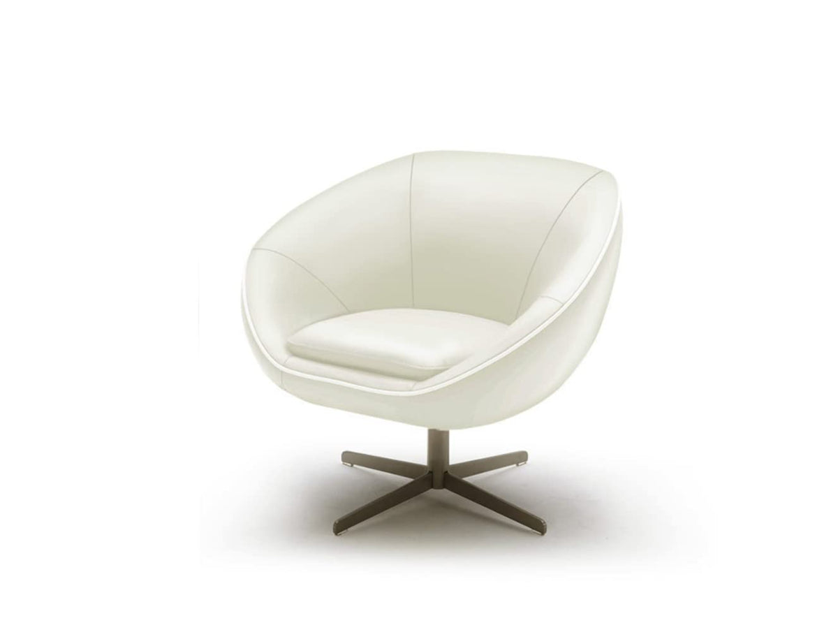 HomeRoots Modern White Bonded Leather Accent Chair