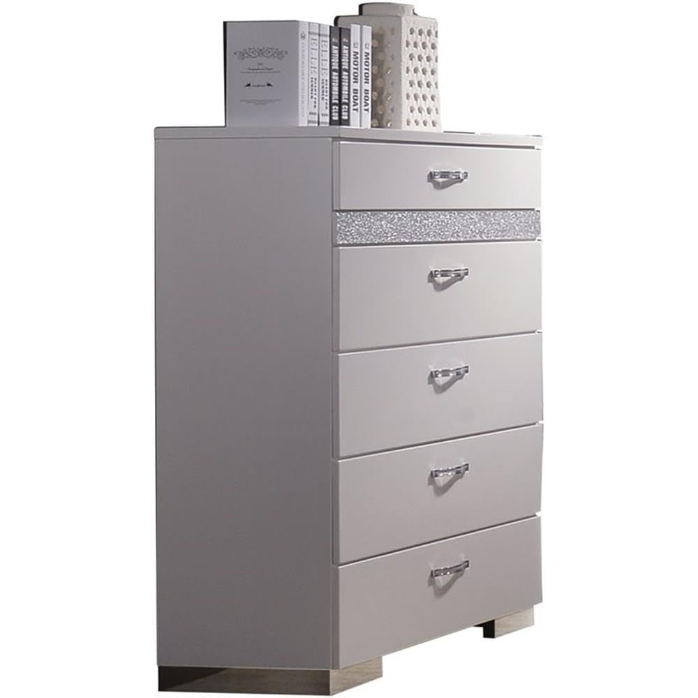 Acme Naima II 6 Drawer Chest in White