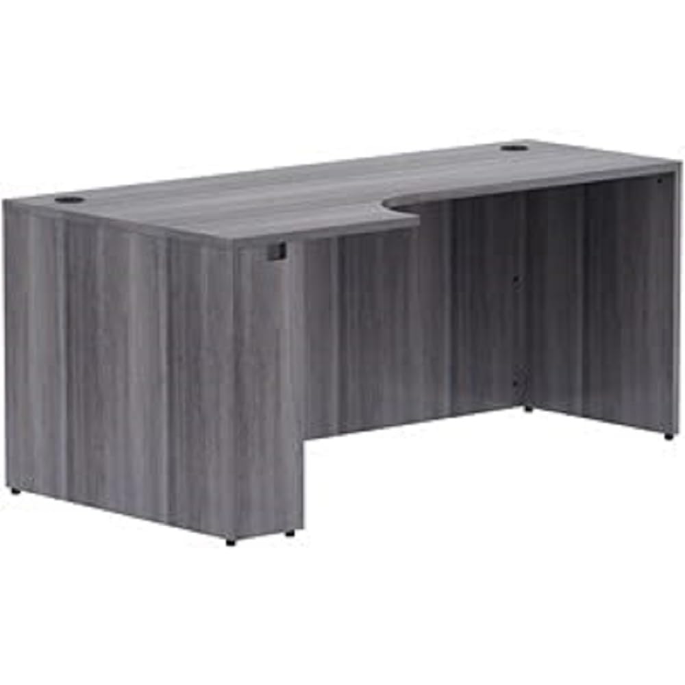 Lorell LLR69598 71 x 24 in. Credenza Rectangular Credenza Weathered Charcoal Laminate Desking