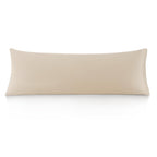 Oubonun 100% Cotton Body Pillowcase - 800 Thread Count/21X54, Moisture Absorbent And Breathable, Premium Hotel Body Pillow Cover For All Seasons, Beige