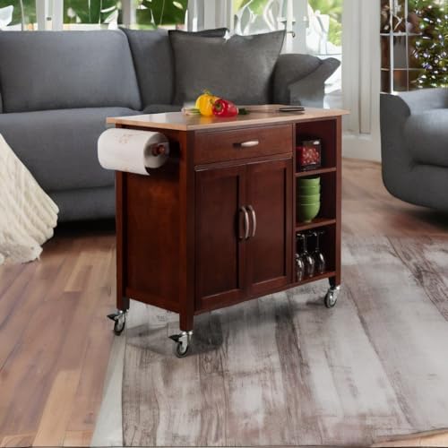 Ergode Elegant Marissa Kitchen Cart - Stylish Design | Ample Storage & Mobility