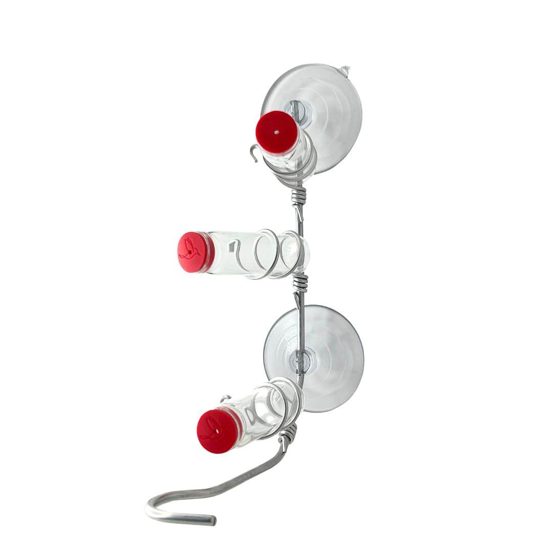 Sweet Feeders Window Hummingbird Feeder | Handcrafted Copper And Aluminum | Multiple Stations | Modern Hummingbird Feeder | Glas