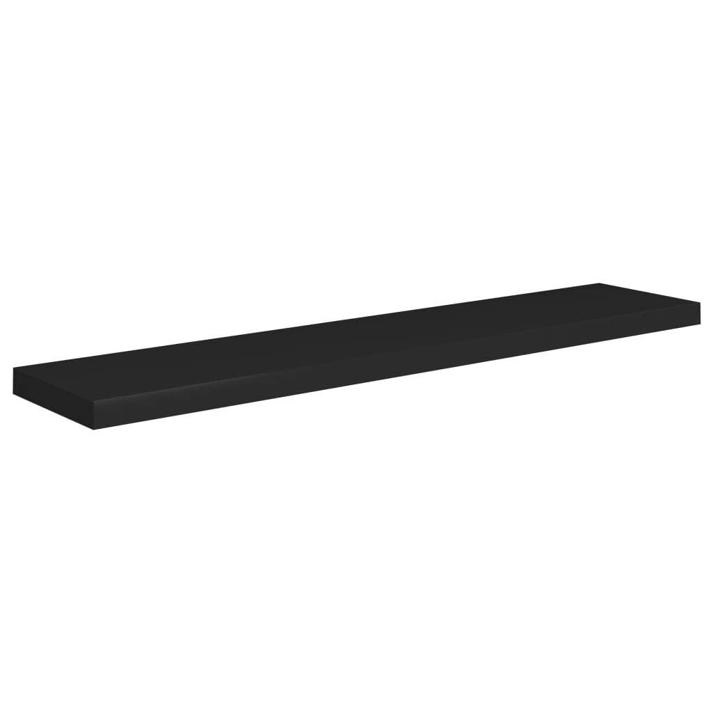 vidaXL Floating Wall Shelves 4 pcs Black 47.2x9.3x1.5 MDF