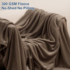 Phf Ultra Soft Fleece Blanket Twin Size, No Shed No Pilling Luxury Plush Cozy 300Gsm Lightweight Blanket For Bed, Couch, Chair, Sofa Suitable For All Season, 66' X 90', Cocoa Brown