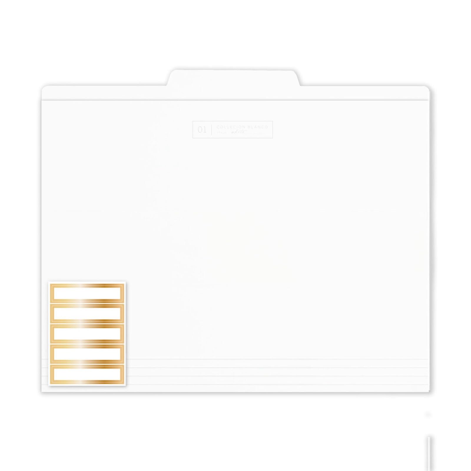 Russell+Hazel White File Folders, Includes Foiled Labels, 12 Count 11.75    X 9.75