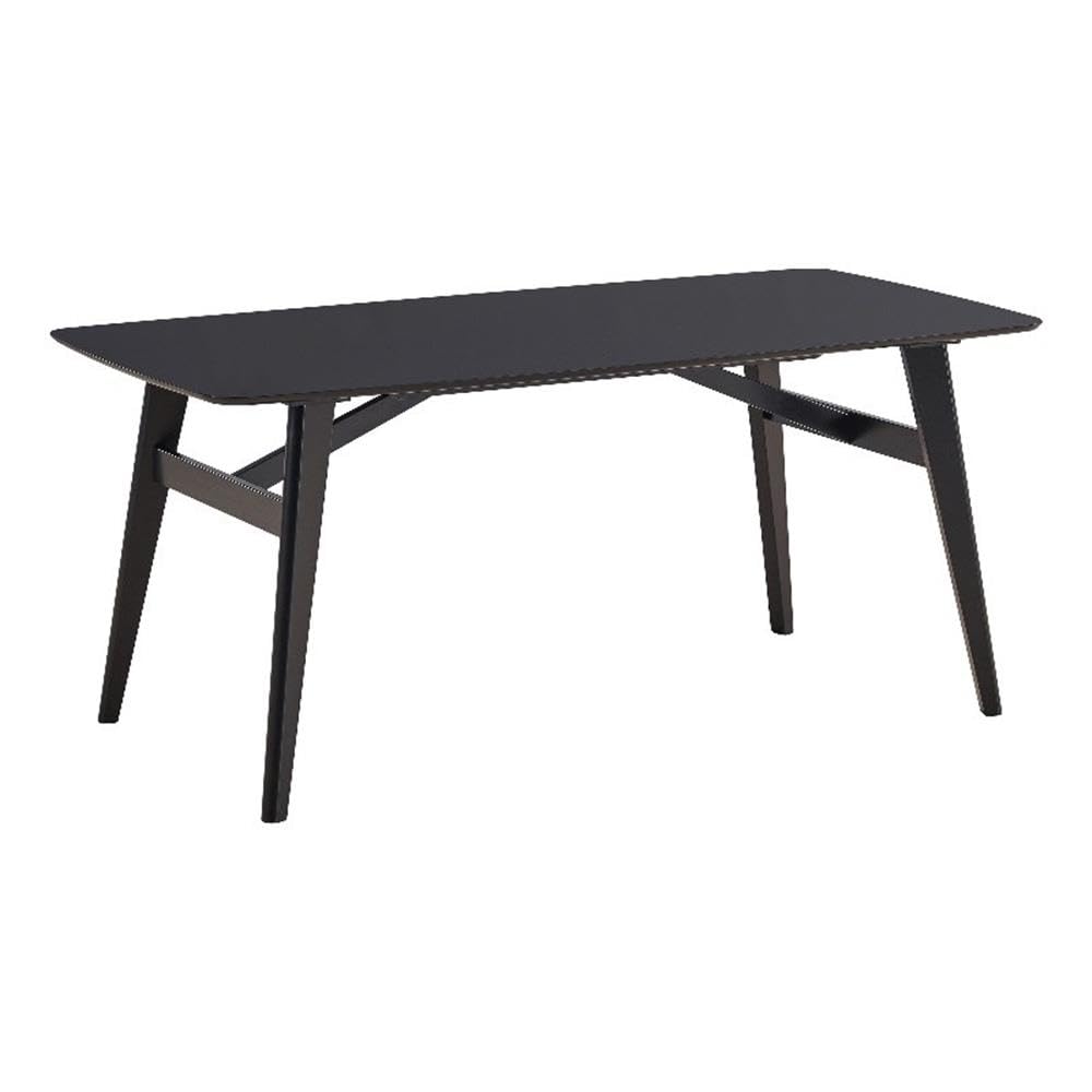 Acme Eliora Solid Wood Frame Rectangular Dining Table in Black