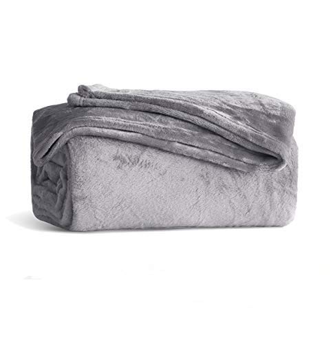 Kmuset Fleece Blanket Twin Size Grey Lightweight Throw Blanket Super Soft Cozy Microfiber Blanket Factory Shop
