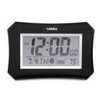 Lorell Lcd Wall/Alarm Clock, 10-1/4-Inch Lunar, Silver/Black