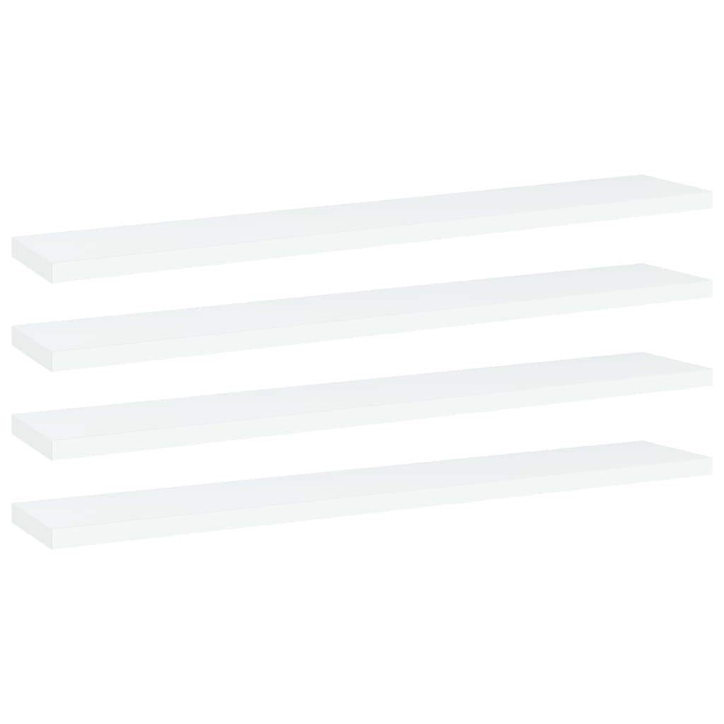 vidaXL 23.6&quot;x3.9&quot;x0.6&quot; White Bookshelf Panels - Quality Engineered Wood - Easy to Clean - Versatile Design - 4-Pack