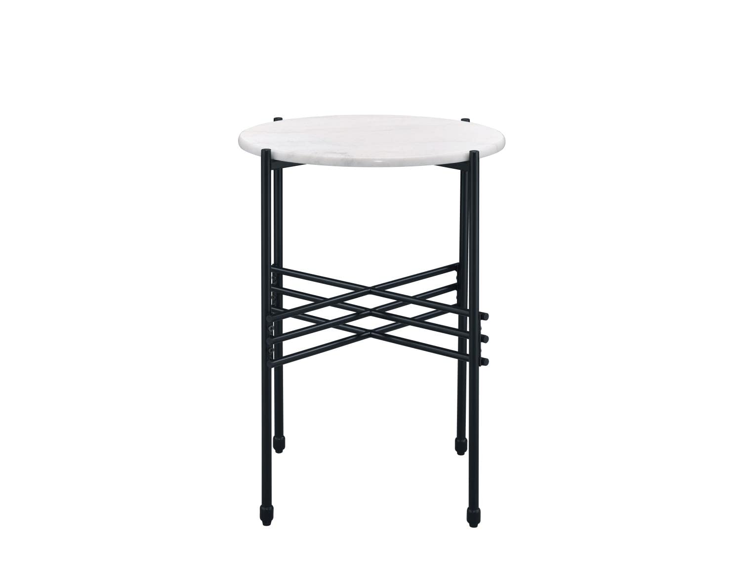 Acme Taigi 3-Piece Velvet Chair and Table in Gray and Black