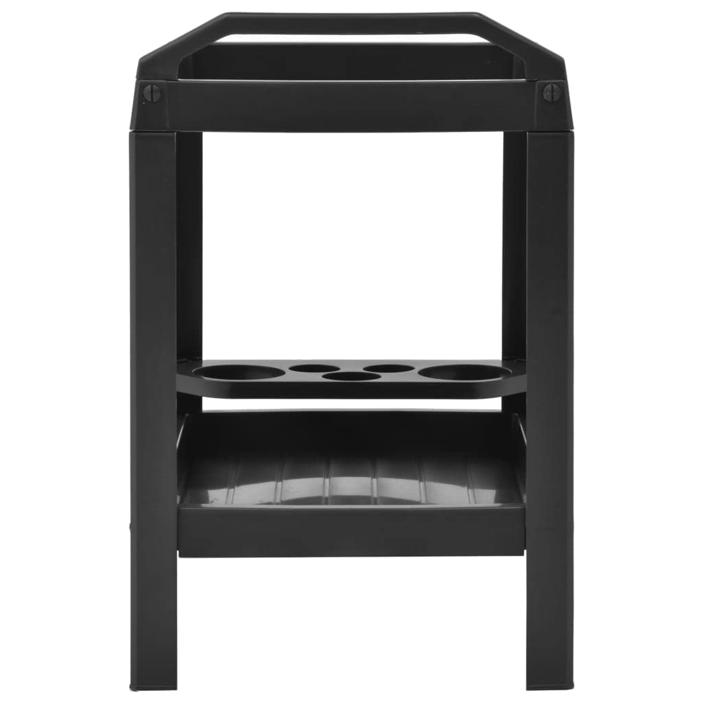 Vidaxl Beverage Cart Anthracite 27.2''X20.9''X28.3'' Plastic