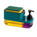 3 in 1 Soap Pump Dispenser Dish Soap Liquid Dispenser Sponge Holder Dish Soap Pump Dispenser for Kitchen Sink Countertop DL 582