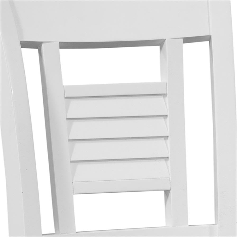 American Woodcrafters Cottage Traditions Eggshell White Wood Coastal Style Dining Chair - Set of 2