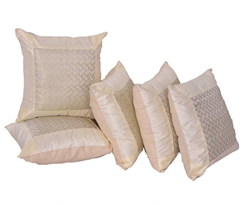 Indigenous Embroidered Cushions Cover (Pack Of 2, 41 Cm*41 Cm, Orange)