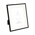 Isaac Jacobs 7x9 (Matted 5x7) Black Metal Picture Frame, Classic Metal Photo Frame Made For Tabletop & Hanging Display, Home and