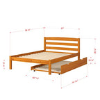 Donco Kids Econo Contemporary Full Honey Bed With Twin Trundle