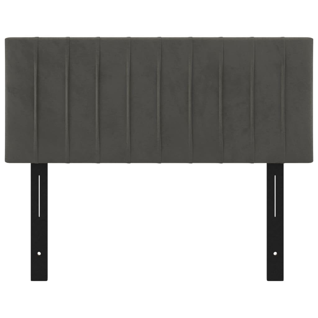 vidaXL Headboard Dark Gray 39.4x2x30.7/34.6 Velvet