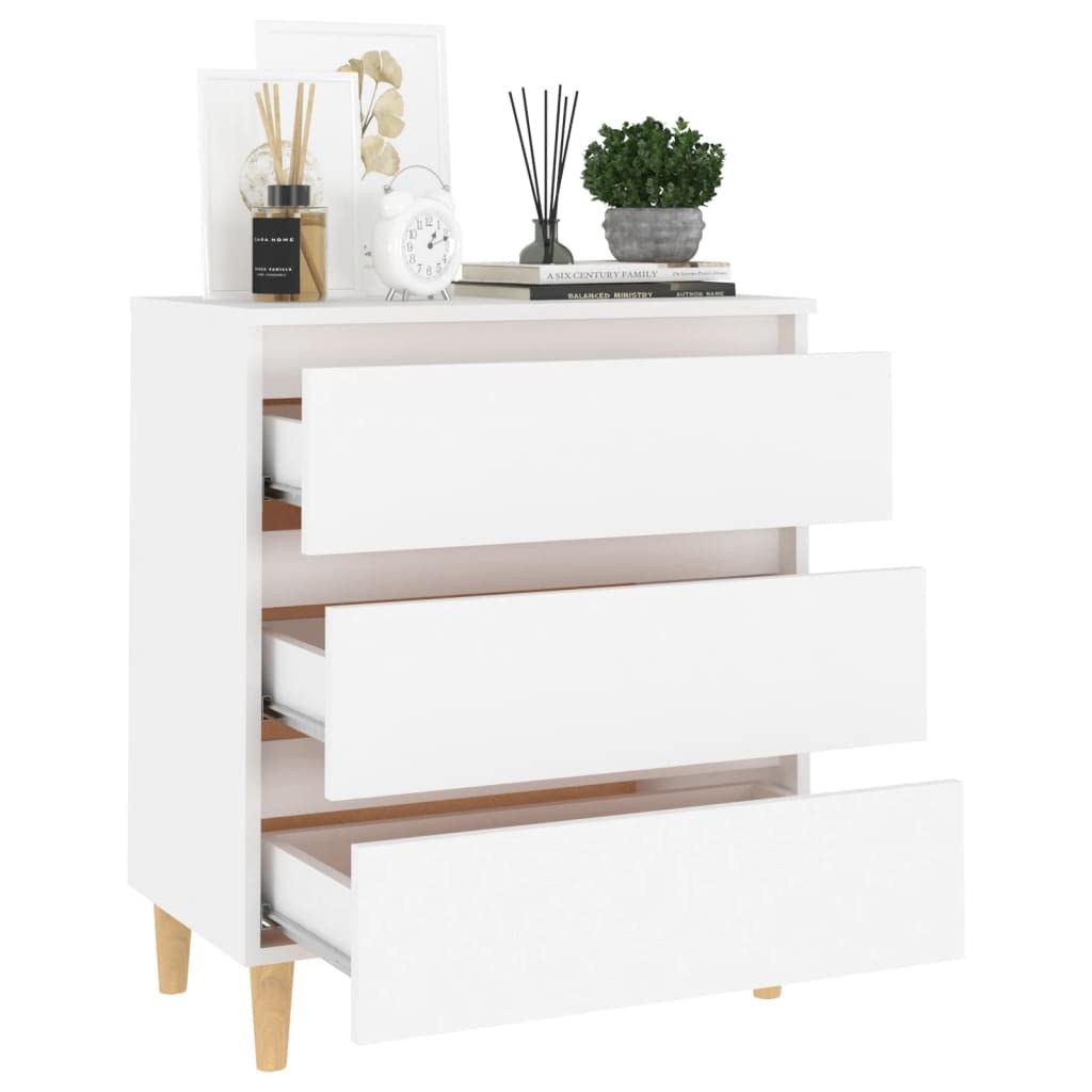vidaXL Sideboard White 23.6&quot;x13.8&quot;x27.2&quot; Chipboard