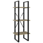 vidaXL 3-Tier Book Cabinet Sonoma Oak 15.7"x11.8"x41.3" Chipboard
