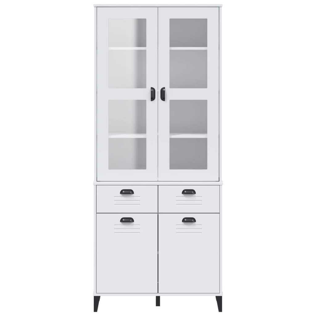vidaXL VIKEN High Storage Cabinet Sideboard Solid White Pine 80x40x190 cm