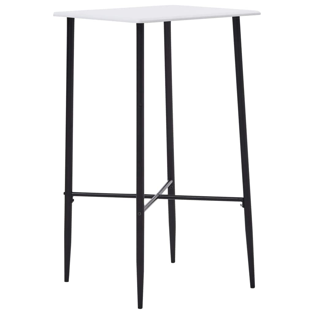 vidaXL Bar Table White 23.6&quot;x23.6&quot;x43.7&quot; MDF