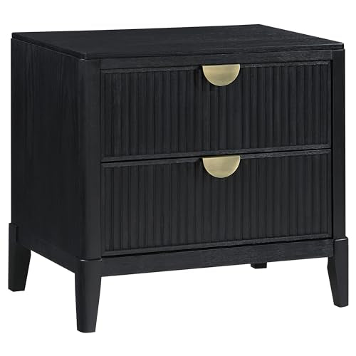 Coaster Home Furnishings Brookmead Transitional 4-Piece Bedroom Set Queen Size Panel Bed Frame 60-inch Headboard Black 224711Q-S4