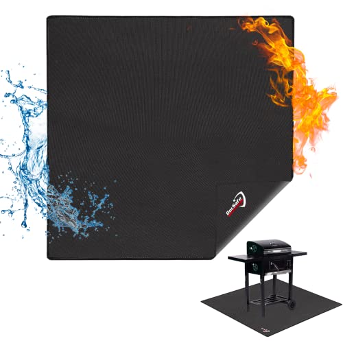Large Under Grill Mat 48' Square Fire Pit Mat,Docsafe 4 Layers Fireproof Mat Grill Pads Protect For Deck,Patio,Outdoor Charcoal