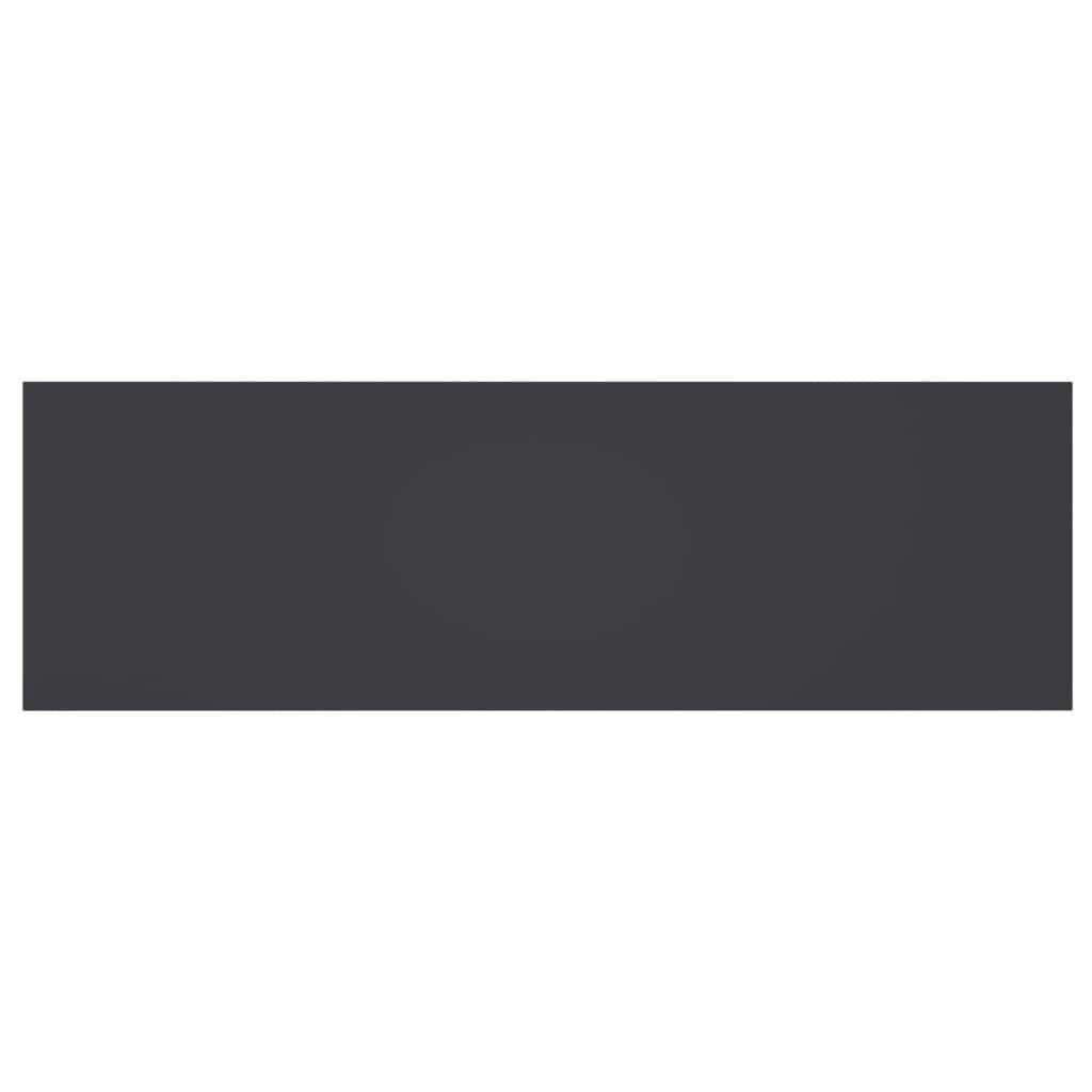 vidaXL 31.5&quot;x7.9&quot;x0.6&quot; Engineered Wood Bookshelf Boards in Gray- Set of 8, Easy-to-Clean, Perfect Add-On for Extra Storage