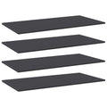 Vidaxl Modern Bookshelf Boards  4 Pcs Gray 39.4 Inch X19.7 Inch X0.6 Inch   Durable Engineered Wood  Easy To Clean And Install