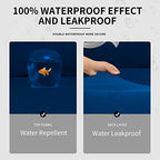 Easy-Going 100% Dual Waterproof Oversized Loveseat Cover Stretch Soft Couch Cover For Dogs, Sofa Slipcover For 2 Separate Cushion Couch Leakproof Furniture Protector For Kids, Pets Navy