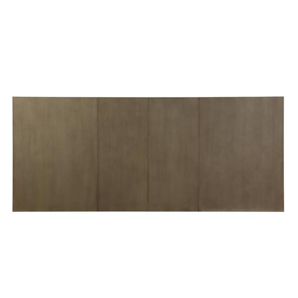 Acme Waylon Wooden Double Pedestal Dining Table with Removable Leaf in Gray Oak