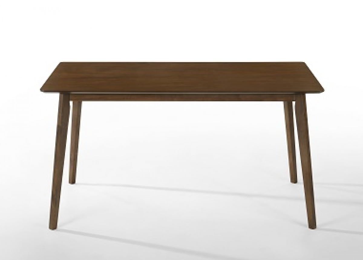 HomeRoots 487368 29.5 x 59 x 35 in. Walnut Rectangular Solid Wood Dining Table