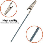 Set Of 50 Metal Wire Alligator Clamp Long-Tailed Alligator Iron Clip Clasp For Diy Card Clip Holder 6 Inch (150Mm)