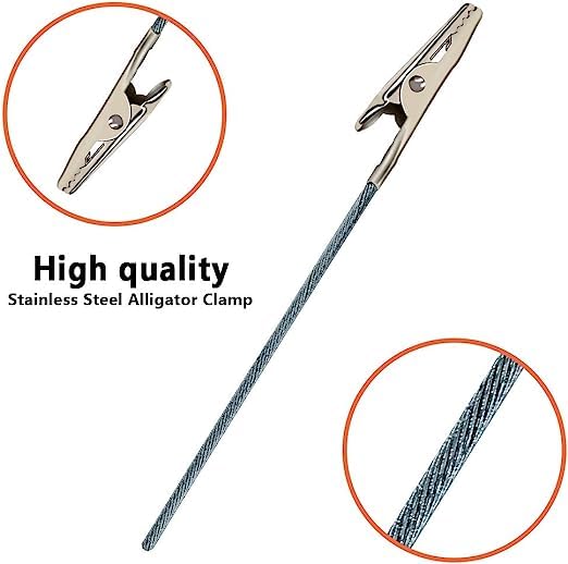 Set Of 50 Metal Wire Alligator Clamp Long-Tailed Alligator Iron Clip Clasp For Diy Card Clip Holder 6 Inch (150Mm)