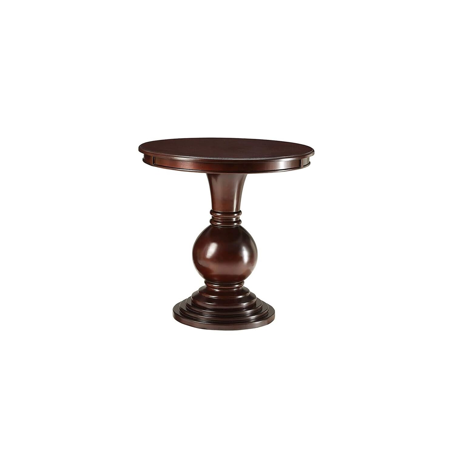 Benzara Alyx End Table, Espresso Brown
