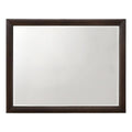 Acme Tablita Rectangular Wooden Mirror In Dark Merlot