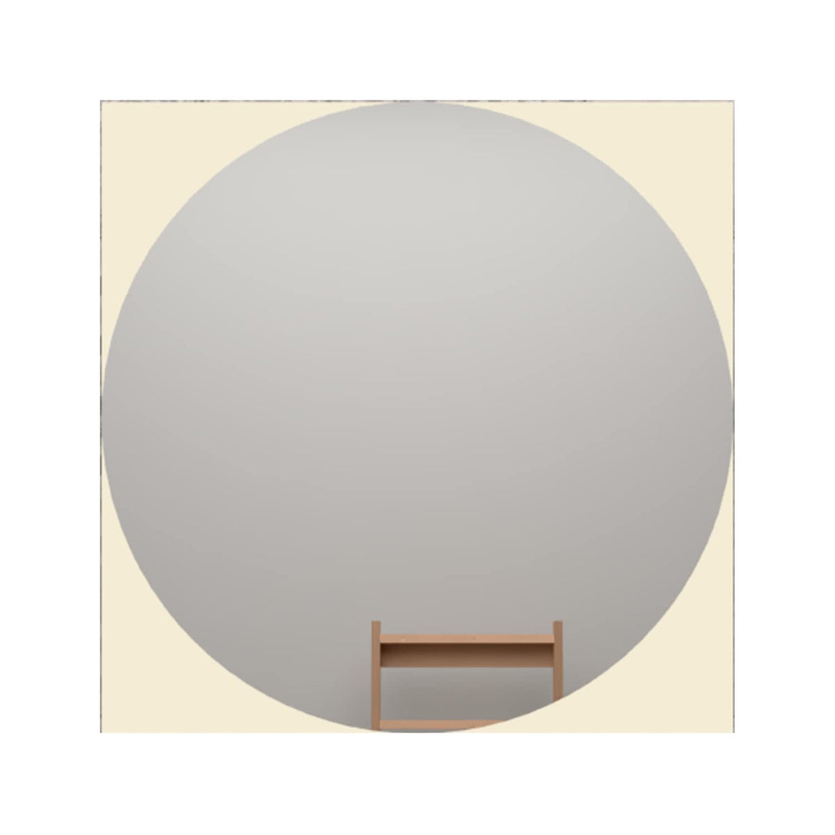 Depot E-Shop Alena Mirror-Sandblasting Borders, Square Shape Looking Glass, Clear -Bathroom