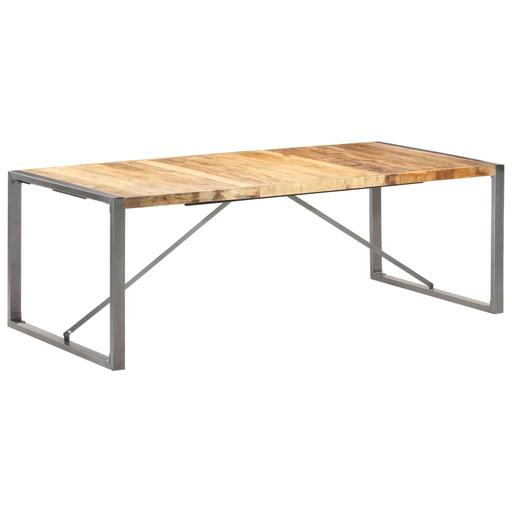 vidaXL Dining Table 86.6&quot;x39.4&quot;x29.5&quot; Solid Rough Mango Wood