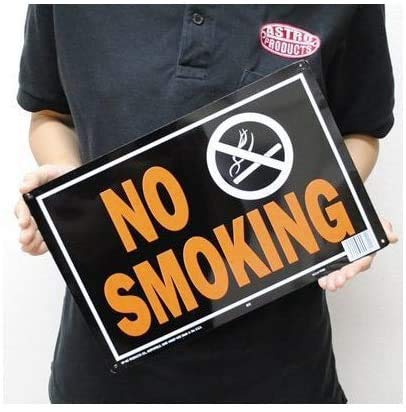 Hy-Ko Products Hy Ko-811 811 No Smoking Aluminum Sign, 9.25'' X 14'', Orange/Black