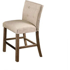 Best Master Hadley Solid Wood Counter Height Chair - Light Gray/Beige (Set Of 2)
