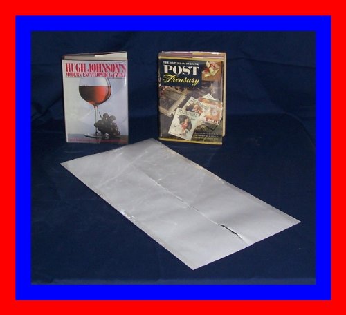 10-11' X 24' Brodart Archival Fold-On Book Jacket Covers - Center-Loading, Clear, Mylar, Adjustable
