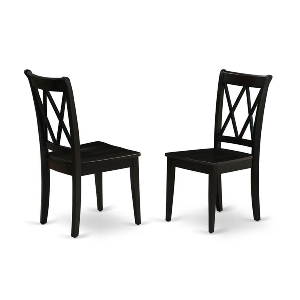 East West Furniture Wecl5-Blk-W 5 Piece Kitchen Table Set For 4 Includes A Rectangle Dining Room Table With Butterfly Leaf And 4 Dining Chairs, 42X60 Inch, Black